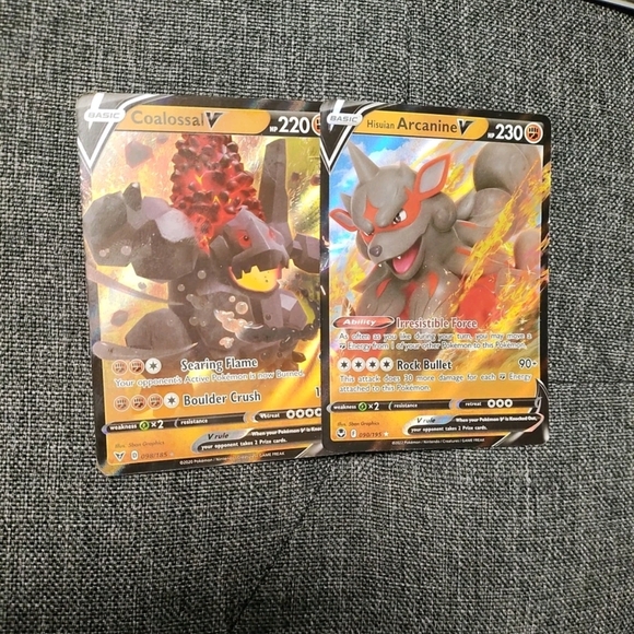 Pokemon Trading Cards - Coalossal V & Hisuian Arcanine V